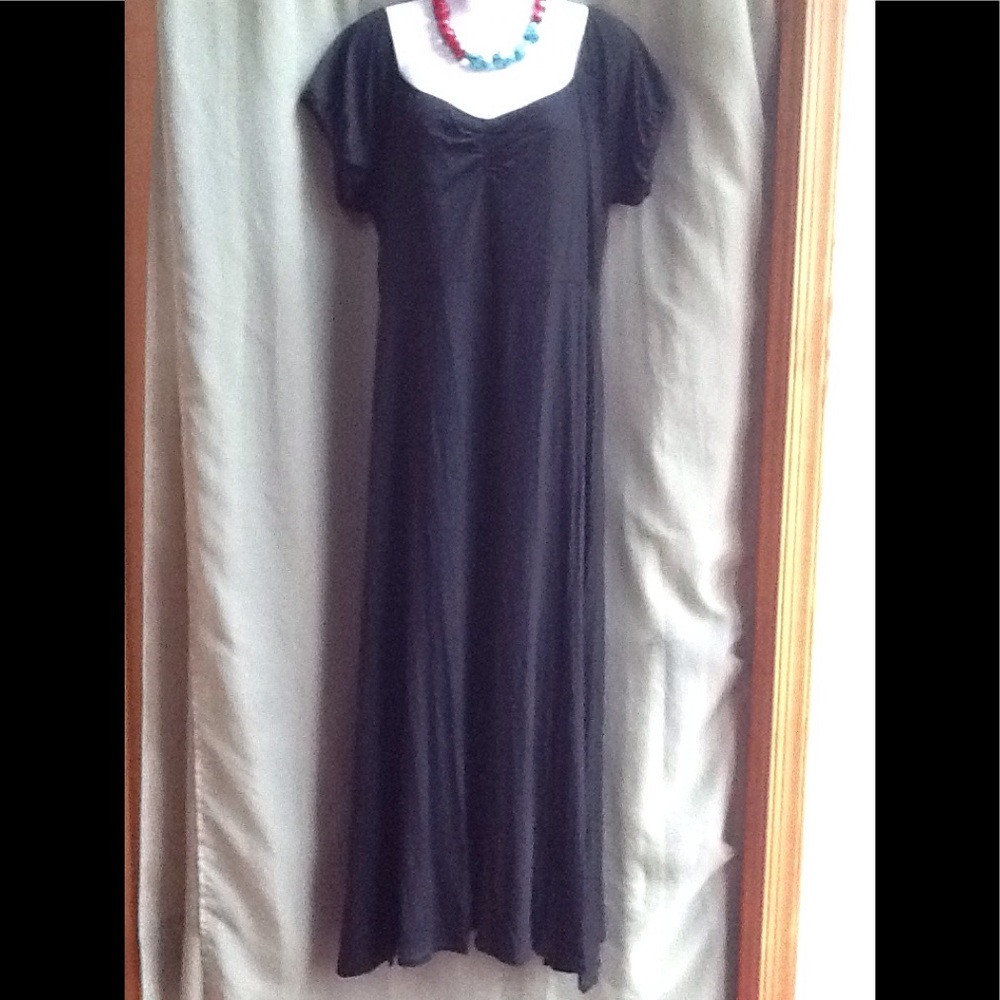 Suzanne Betro black maxi dress. NWT.
